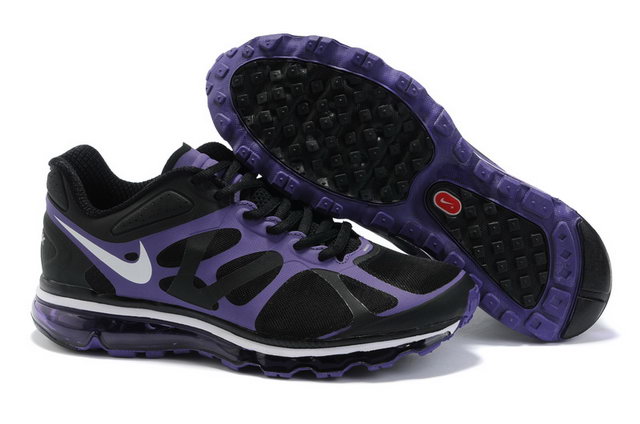 Nike Air Max 2012 For Mens Black Purple Shoes - Click Image to Close